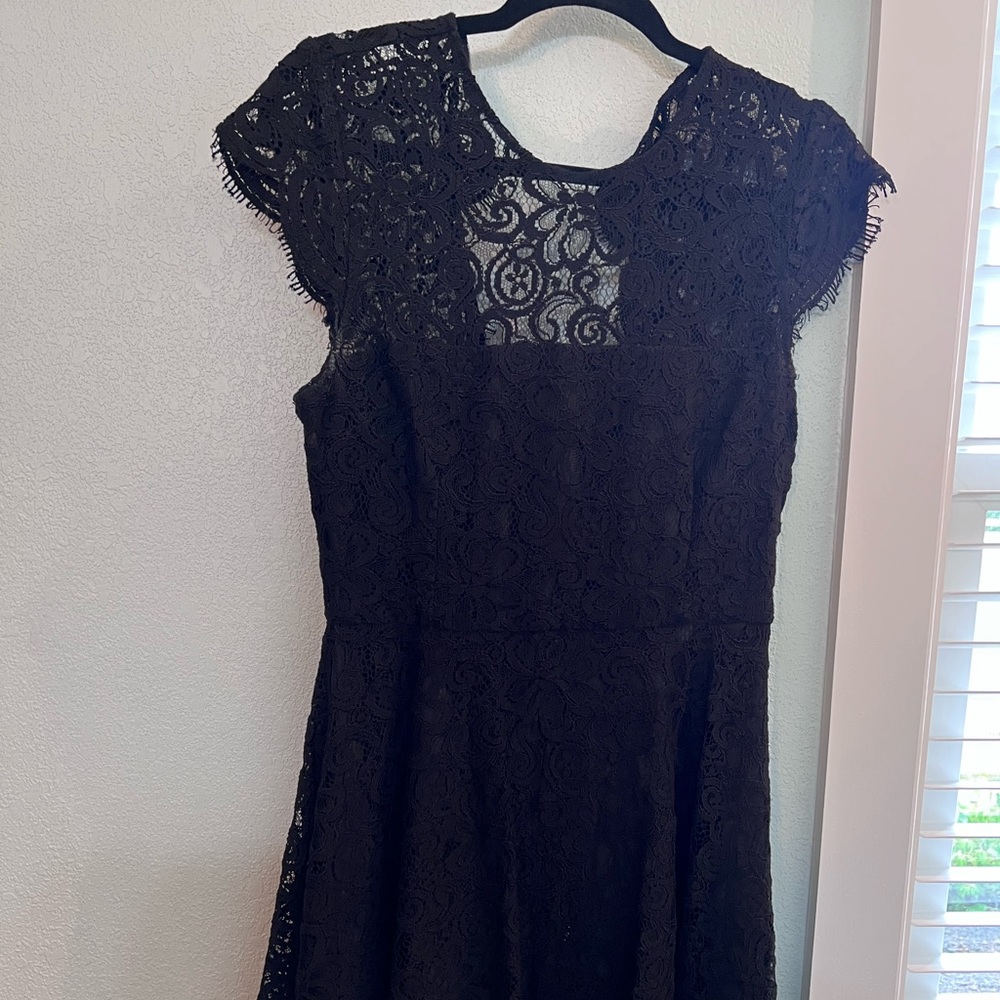 BB Dakota black lace swing dress